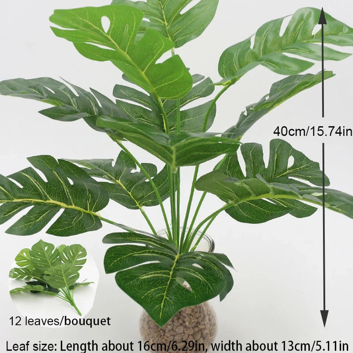 Artificial Monstera Palm Leaves Décor