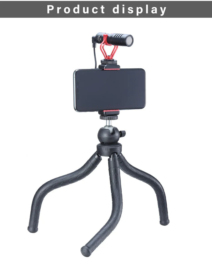 Ulanzi ST-07 Phone Holder Clamp Clip With Cold Shoe Mount Extend Mic Video Light 1/4'' Tripod Monopod Base Mount for Smartphone