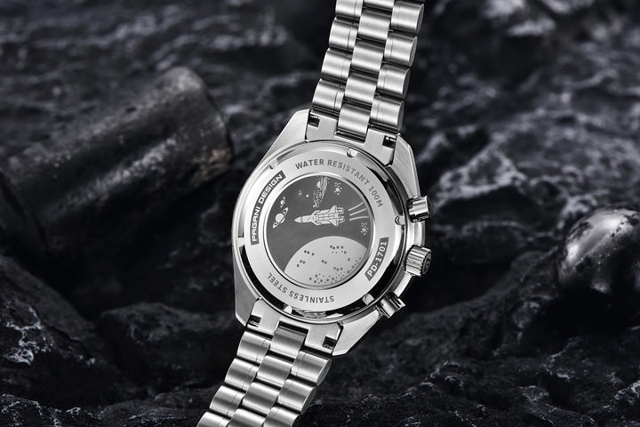 PAGANI DESIGN 2025 New Moon Men's Watches Luxury Quartz Watch For Men AR Sapphire Glass 100M Waterproof Wristwatch Chronograph