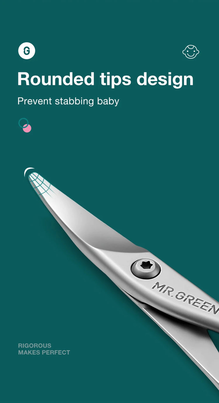 MR.GREEN Baby Safety Nail Scissors  Nail Care Clippers Cutter Newborn Baby Convenient Daily Nail File Shell Shear Manicure Tool