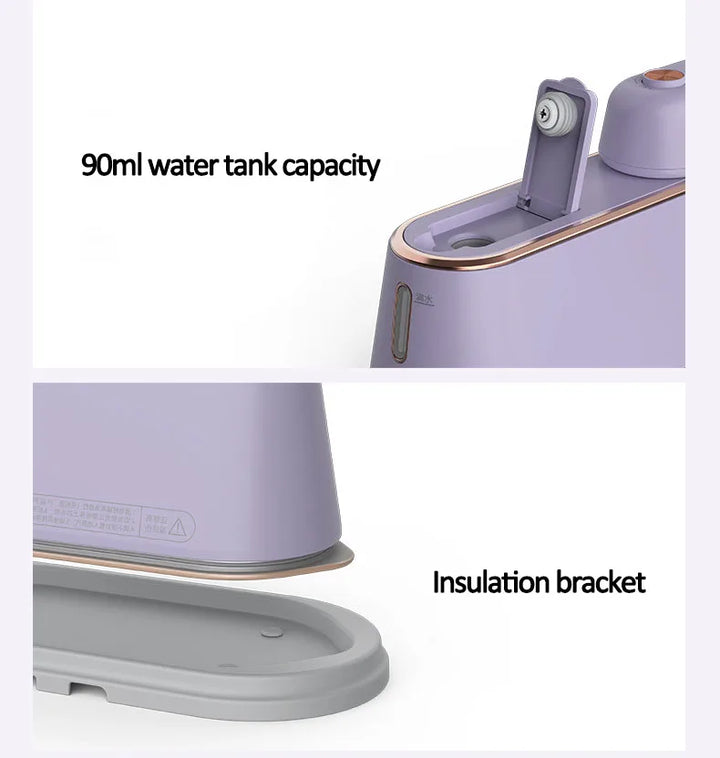 New Hanging Ironing Machine Handheld 1000W Home Small Steam Iron Portable Dry Wet Double Ironing 6 Holes For Steam