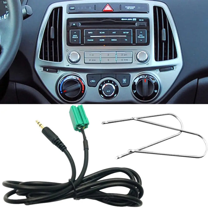 Car Aux Cable 3.5MM Audio Adapter For Renaults Clio Espace Kangoo Megane Scenic Trafic Twingo 2005 2006 2007 2008 2009 Active