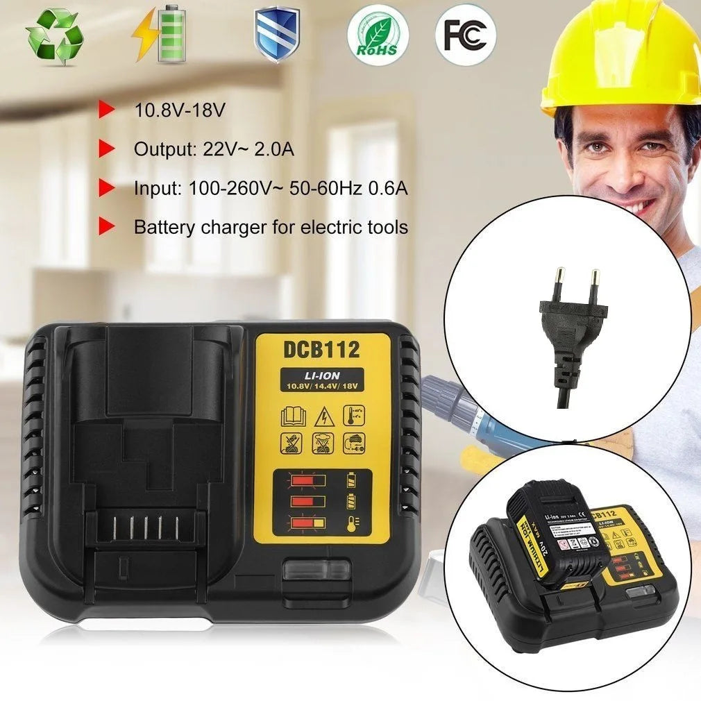DCB102 DCB118 DCB112 Li-ion Battery Double Charging Dual USB Ports Charger For DeWalt 12V 14.4V 18V 20V DCB101 DCB200 DCB201
