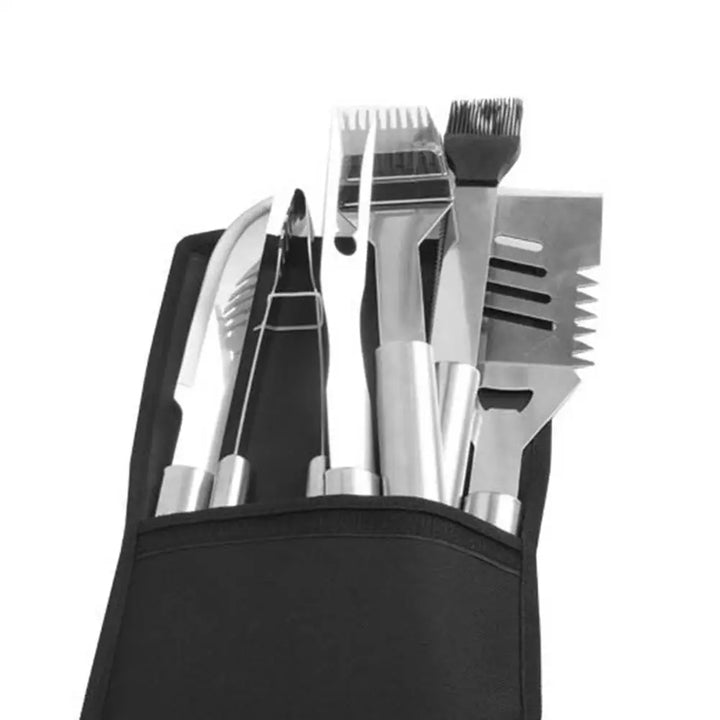 1pcs Oxford Cloth BBQ Tool Storage Bag Foldable Grilling Utensil BBQ Clip Carrying Pouch Barbecue Accessories For Camping