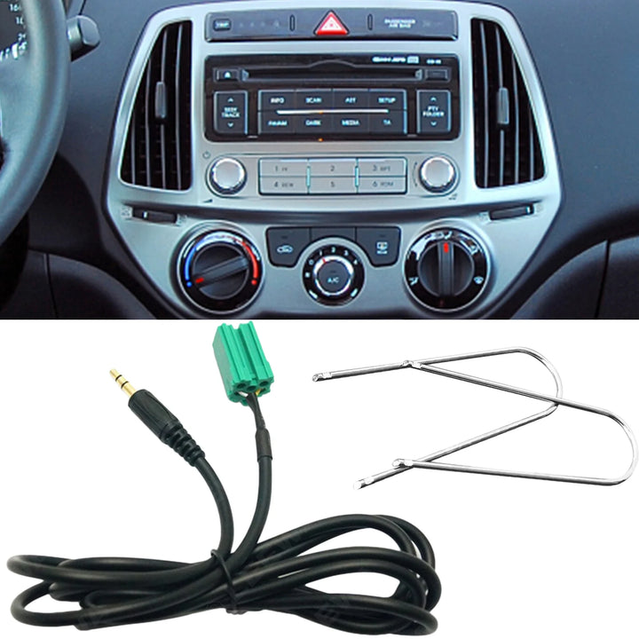 Car Aux Cable 3.5MM Audio Adapter For Renaults Clio Espace Kangoo Megane Scenic Trafic Twingo 2005 2006 2007 2008 2009 Active
