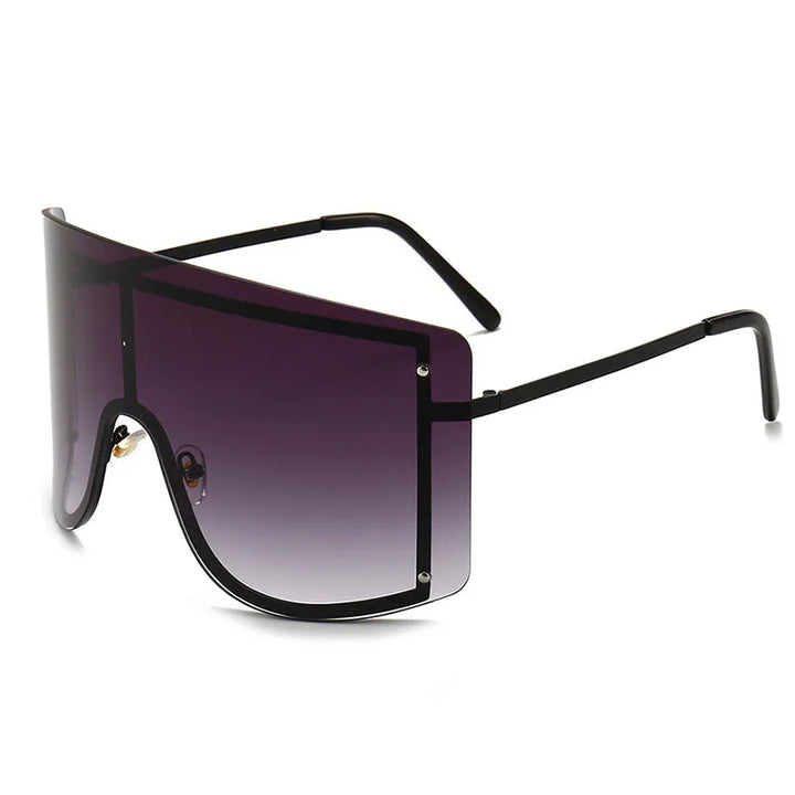Fashion Oversized Blue Yellow Gradient Sunglasses Women 2019 Luxulry Brand Designer Red Rimless Metal Female Sun Glasses Shades