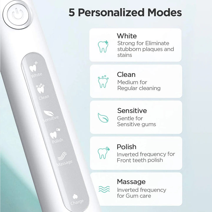 Fairywill Electric Sonic Toothbrush FW-507 USB Charge Rechargeable Adult Waterproof Electronic Tooth Brushes Replacement Heads S