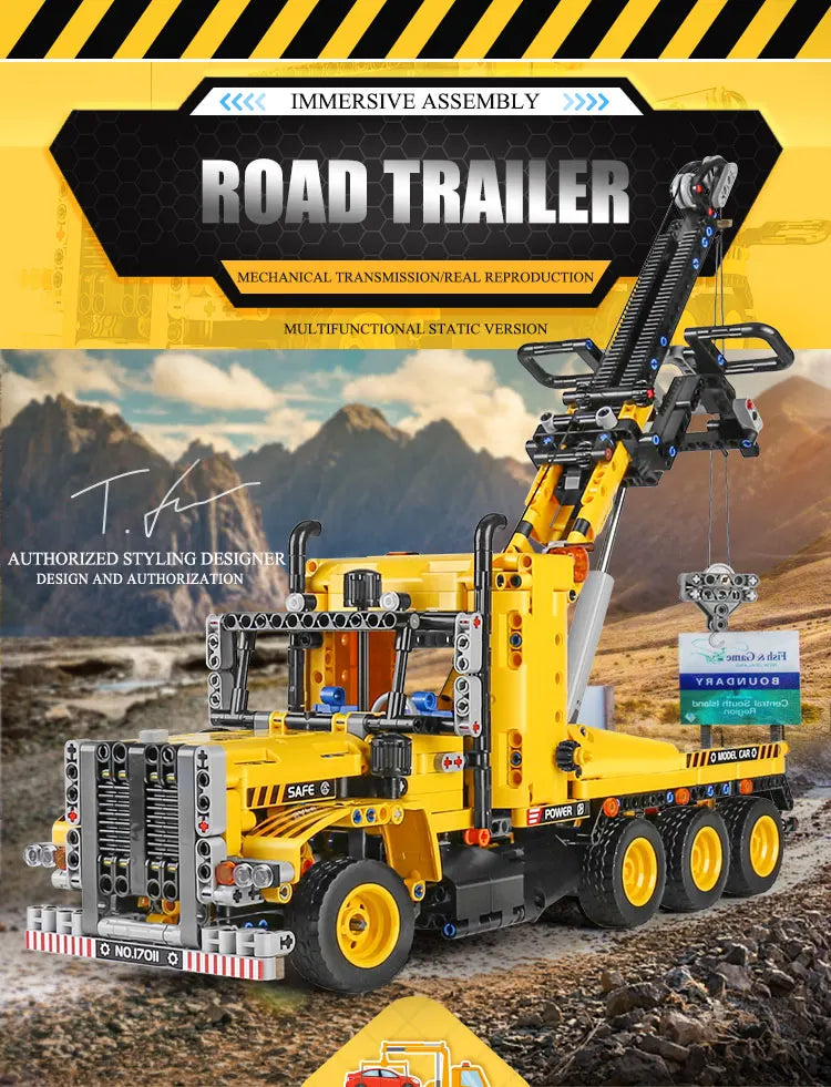 Mould King 17011 Technical MOC-43434 Heavy-duty Tow Truck Building Blocks City Engeineering Bricks Car Toys Christmas Gifts