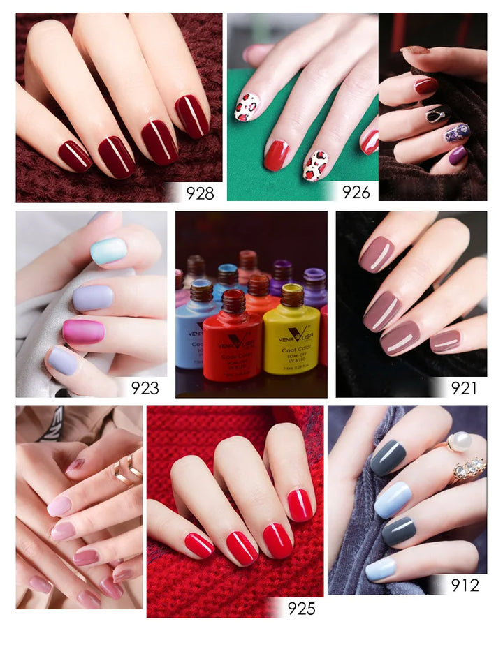 Venalisa VIP Kit 36/60 Colors Nail Gel Polish Set Fast Delivery Soak Off UV LED Base Coat Topcoat Color Book Nail Manicure Gel