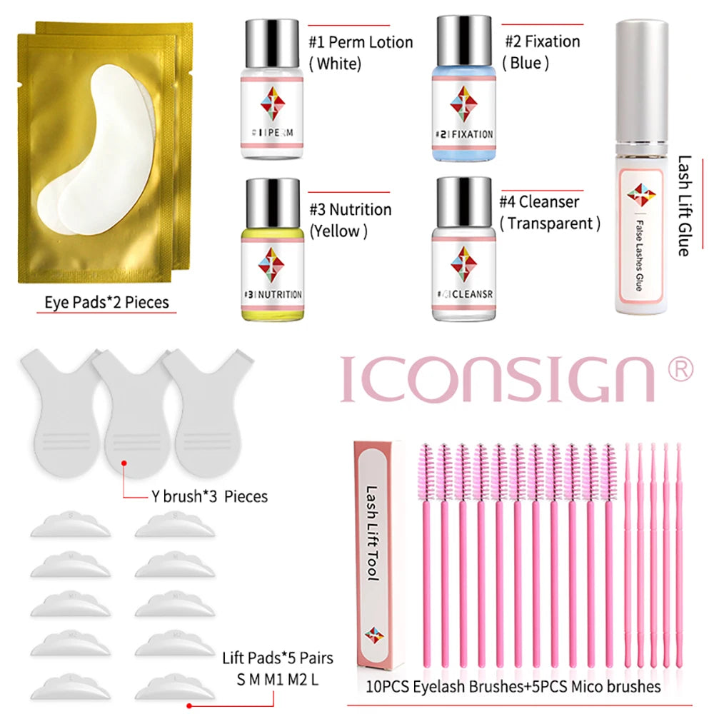 Dropshipping ICONSIGN Upgrade Version Lash Lift Kit Lifting Eyelashes Lasting 6-8 Weeks Calia Perm Eyelash Enhancer Makeup Tools