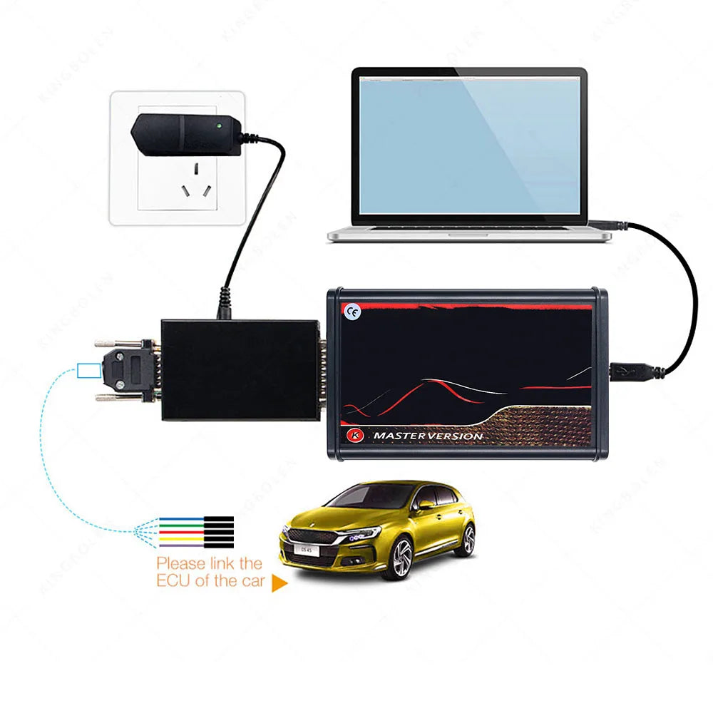 Top Online 2.80 EU Red KESS V5.017 No Token KTAG V7.020 2.25 Ktag 4 LED ECU Master Programmer Tool OBD2 Manager Kit BDM Frame