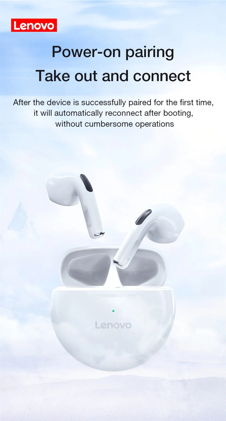 Original Lenovo HT38 TWS Earphone Wireless Bluetooth 5.0 Headphones Stereo Bass With Microphone Noise Reduction Mini Headset