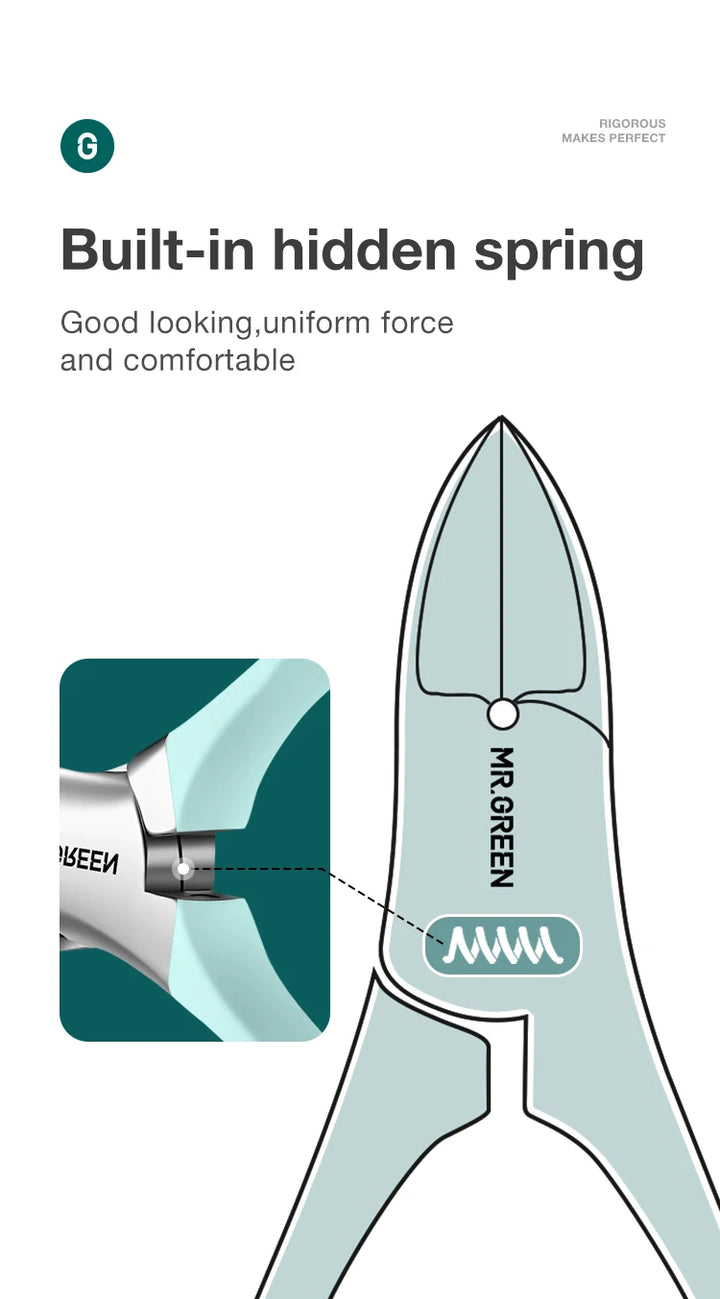 MR.GREEN ingrown Nail Clippers Toenail Cutter Stainless Steel Pedicure Tools Thick Toe Nail Correction Deep Into Nail Grooves
