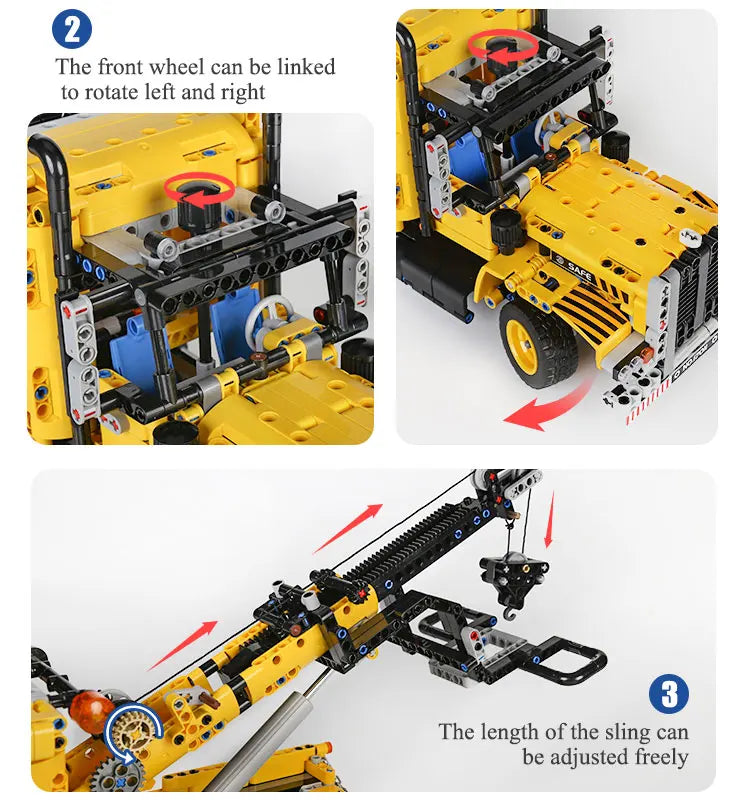 Mould King 17011 Technical MOC-43434 Heavy-duty Tow Truck Building Blocks City Engeineering Bricks Car Toys Christmas Gifts