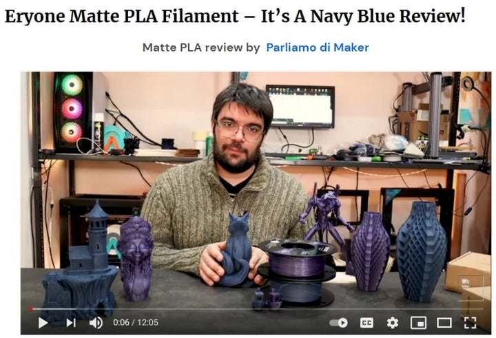 ERYONE Matte PLA Filament 1KG 1.75mm High Quality Spool Matte Filament For 3D Printer New Arrival  Fast Shipping