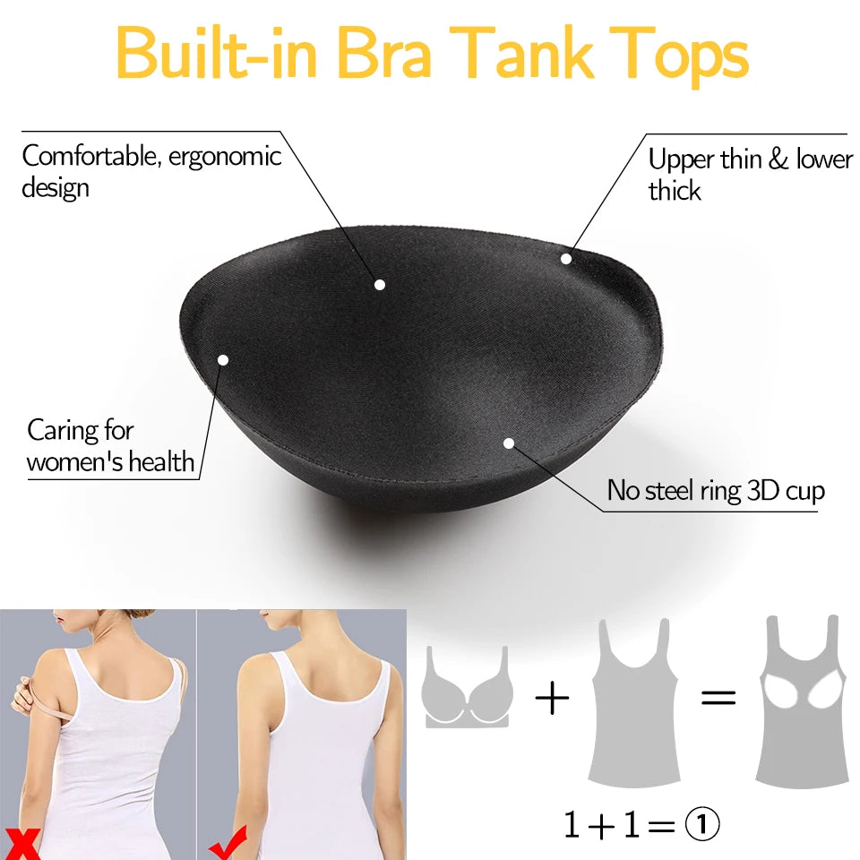 Shapewear for Plus Size Women Tummy Control Shapewear Built-in Bra Shaping Tank Tops Slimming Body Shaper Compression Underwear
