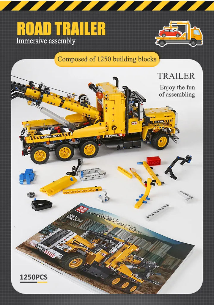Mould King 17011 Technical MOC-43434 Heavy-duty Tow Truck Building Blocks City Engeineering Bricks Car Toys Christmas Gifts