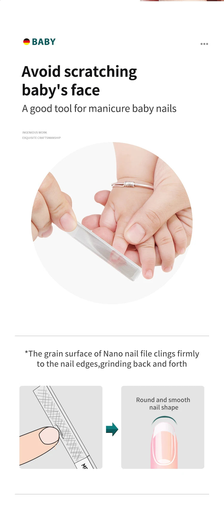 MR.GREEN  Nano Glass Nail Files Professional Polishing Manicure Art Tool  Washable make nails brighten easily like nail polish