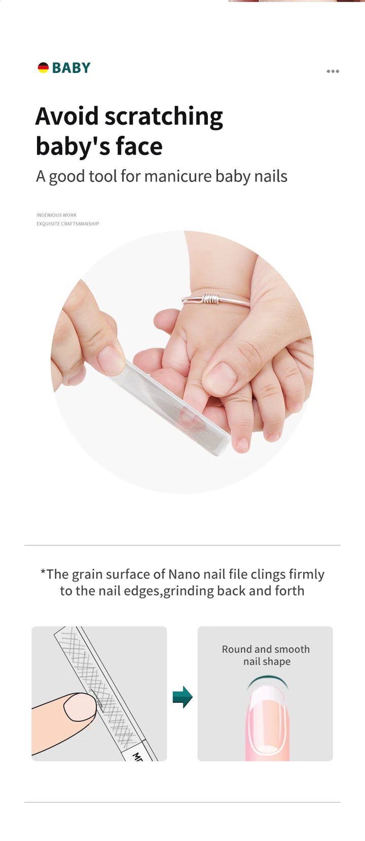 MR.GREEN  Nano Glass Nail Files Professional Polishing Manicure Art Tool  Washable make nails brighten easily like nail polish