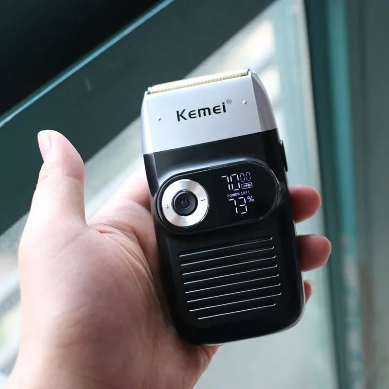 Kemei Electric Shaver Men Rechargeable Beard Shaver Electric Razor Floating Barber Hair Trimmer Face Care Shaving Machine