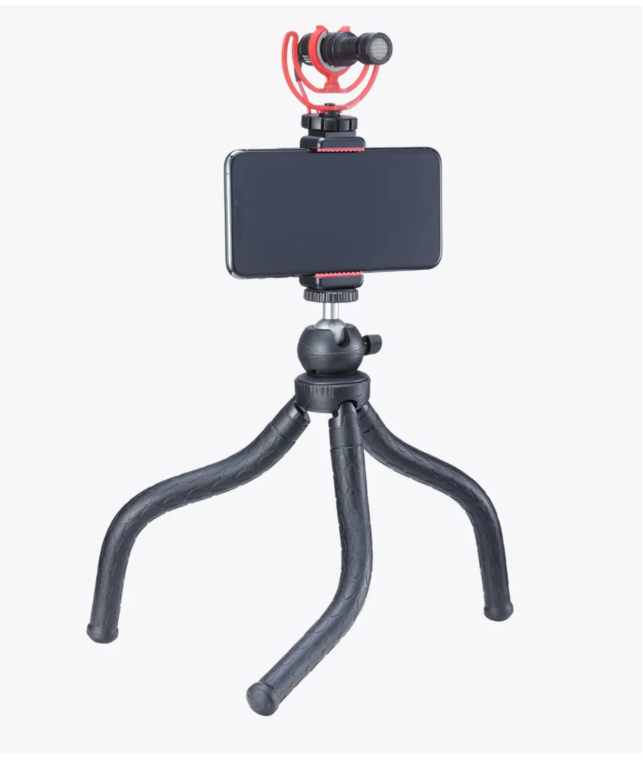 Ulanzi ST-07 Phone Holder Clamp Clip With Cold Shoe Mount Extend Mic Video Light 1/4'' Tripod Monopod Base Mount for Smartphone