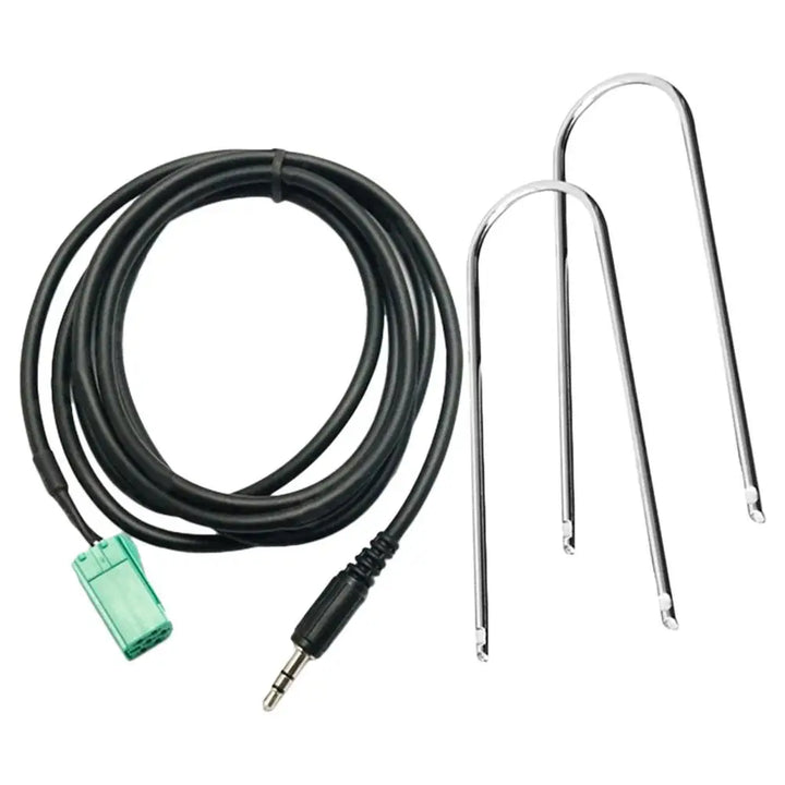 Car Aux Cable 3.5MM Audio Adapter For Renaults Clio Espace Kangoo Megane Scenic Trafic Twingo 2005 2006 2007 2008 2009 Active