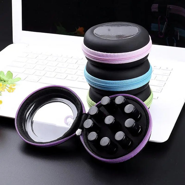 6/10/30/63 Compartments Essential Oil Box Organizer 1Ml 2Ml 3Ml Essential Makeup Storage Box Perfume Oil Essential Oil Box Case
