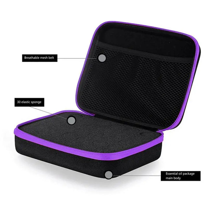 6/10/30/63 Compartments Essential Oil Box Organizer 1Ml 2Ml 3Ml Essential Makeup Storage Box Perfume Oil Essential Oil Box Case
