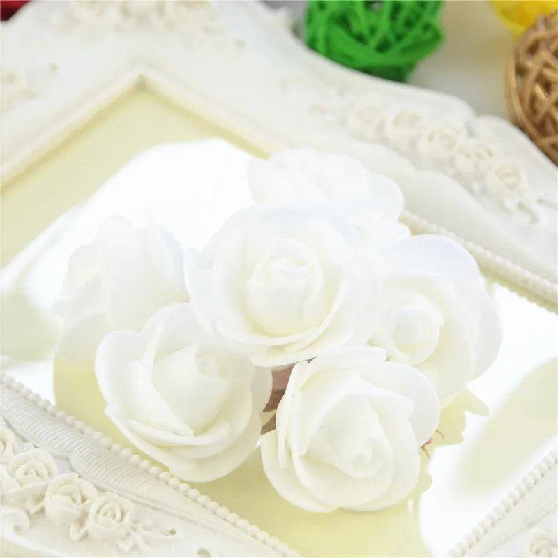 Mini Foam Rose Flower Heads