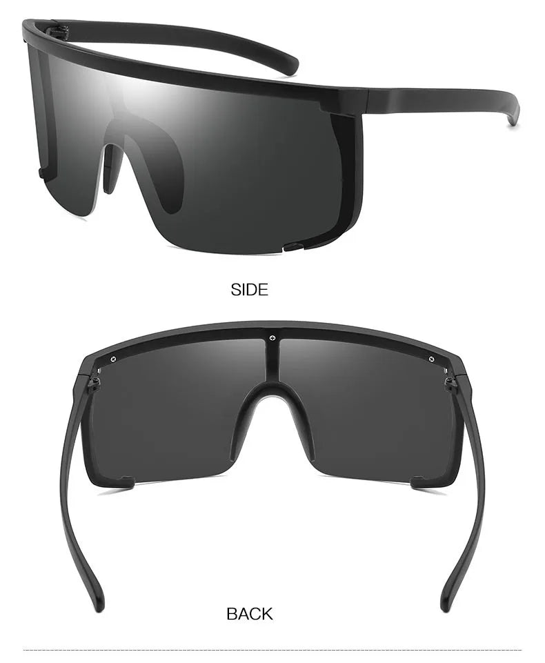 One Piece Sunglasses Men Onepiece 2021 Women Oversize Shield Visor Women Sexy Fashion Men Flat Top Windproof Sport Sunglasses