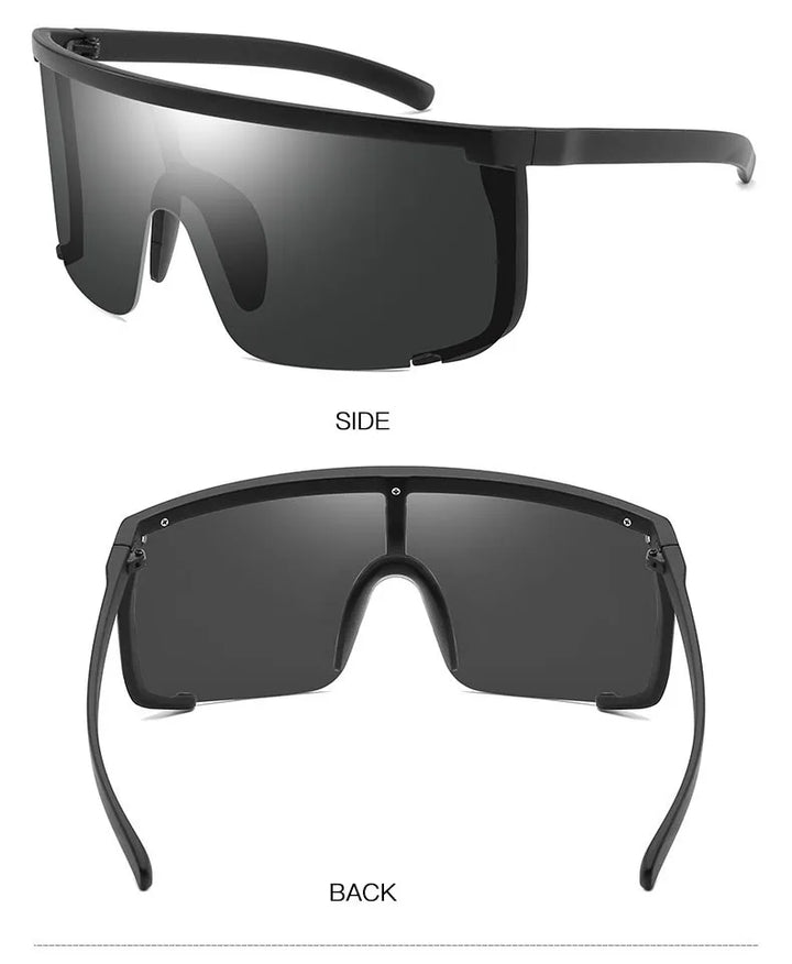 One Piece Sunglasses Men Onepiece 2021 Women Oversize Shield Visor Women Sexy Fashion Men Flat Top Windproof Sport Sunglasses