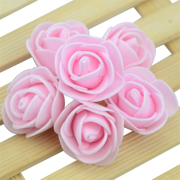 Mini Foam Rose Flower Heads