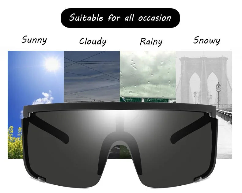 One Piece Sunglasses Men Onepiece 2021 Women Oversize Shield Visor Women Sexy Fashion Men Flat Top Windproof Sport Sunglasses