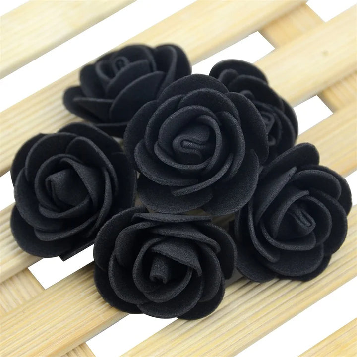 Mini Foam Rose Flower Heads