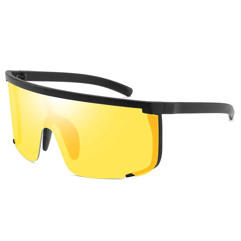 One Piece Sunglasses Men Onepiece 2021 Women Oversize Shield Visor Women Sexy Fashion Men Flat Top Windproof Sport Sunglasses