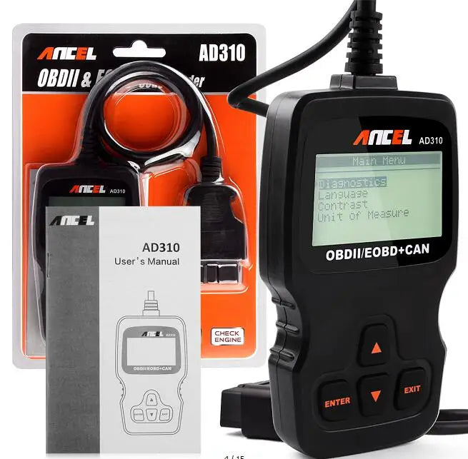 Ancel AD310 Car Full OBD2 Diagnostic Tools OBD 2 Automotive Professional Code Reader Scanner Check Engine Auto OBD ll Scanner