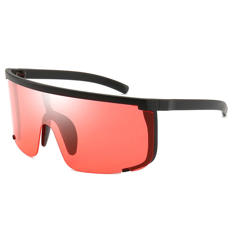 One Piece Sunglasses Men Onepiece 2021 Women Oversize Shield Visor Women Sexy Fashion Men Flat Top Windproof Sport Sunglasses