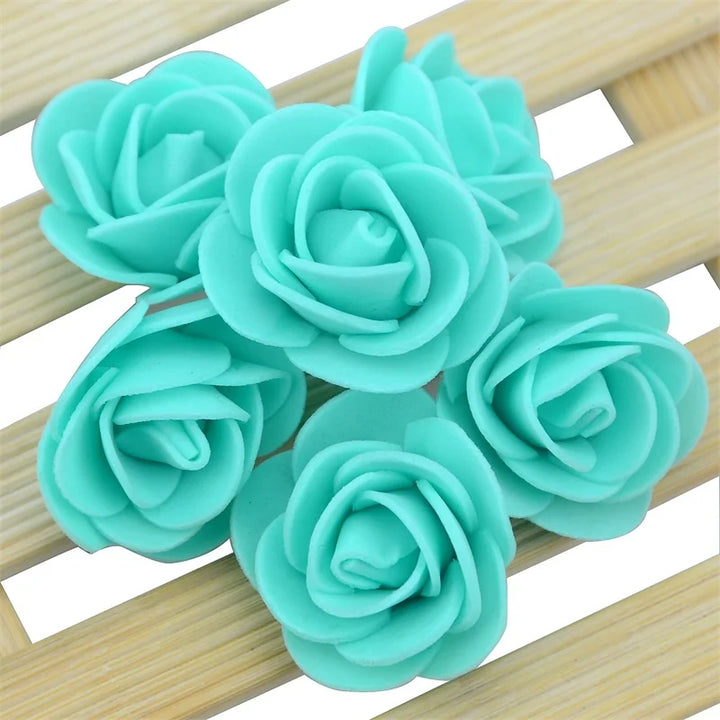 Mini Foam Rose Flower Heads
