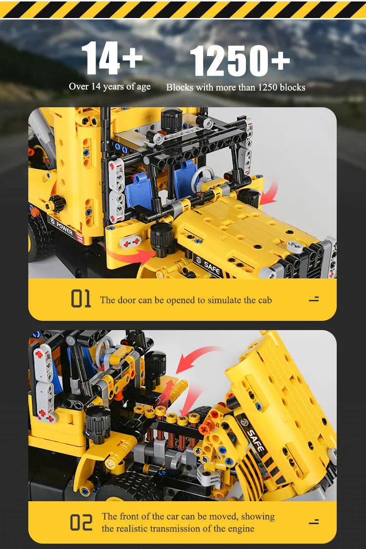 Mould King 17011 Technical MOC-43434 Heavy-duty Tow Truck Building Blocks City Engeineering Bricks Car Toys Christmas Gifts
