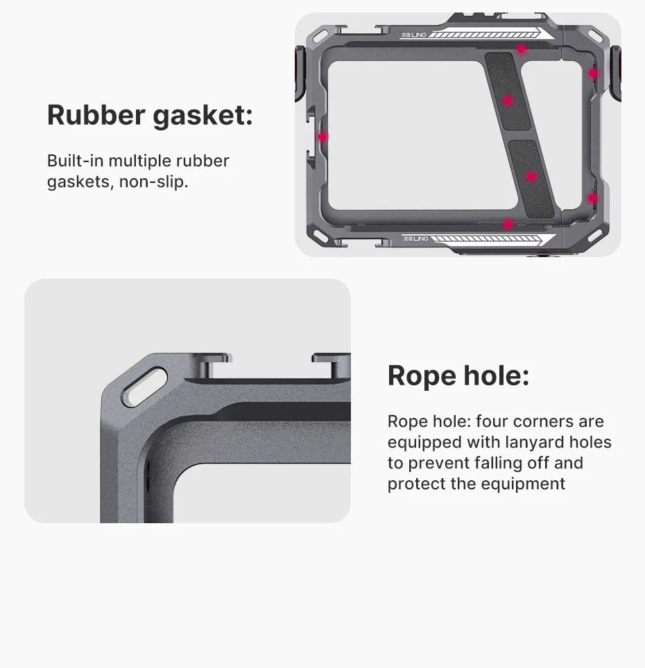 Ulanzi Lino Phone Cage Video Vlog Rig Handle For 5.4'' to 6.7'' iPhone X 11 12 13 14 Pro Max Android Phone Photography