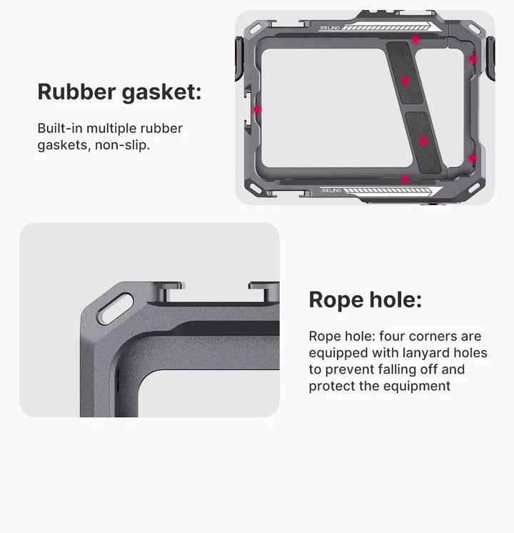 Ulanzi Lino Phone Cage Video Vlog Rig Handle For 5.4'' to 6.7'' iPhone X 11 12 13 14 Pro Max Android Phone Photography