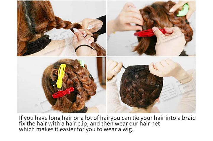 7JHHWIGS Long Wavy Synthetic Black Wigs For Women With Fringe Fashion Heat Resistant Mid-Length Daily Straight Light Brown Hair