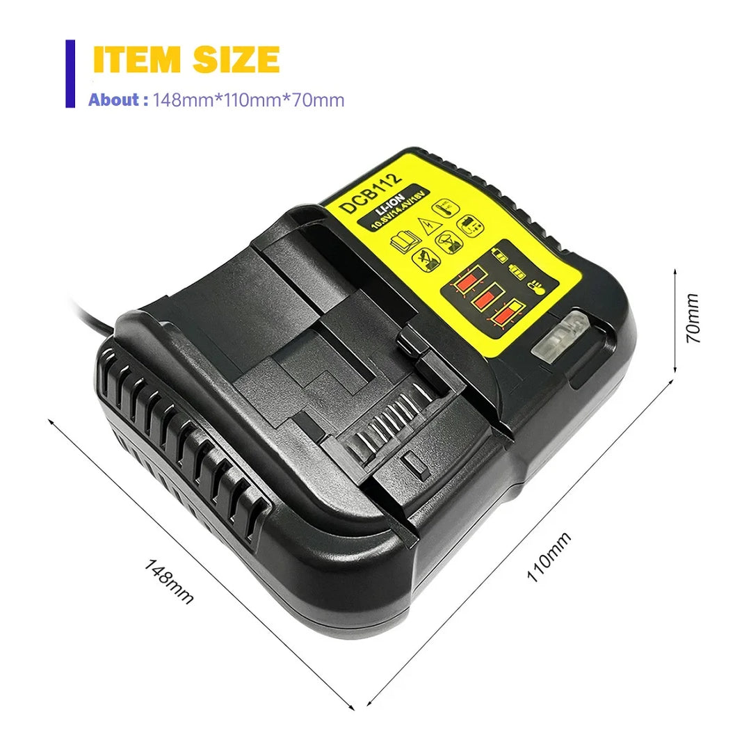 DCB102 DCB118 DCB112 Li-ion Battery Double Charging Dual USB Ports Charger For DeWalt 12V 14.4V 18V 20V DCB101 DCB200 DCB201