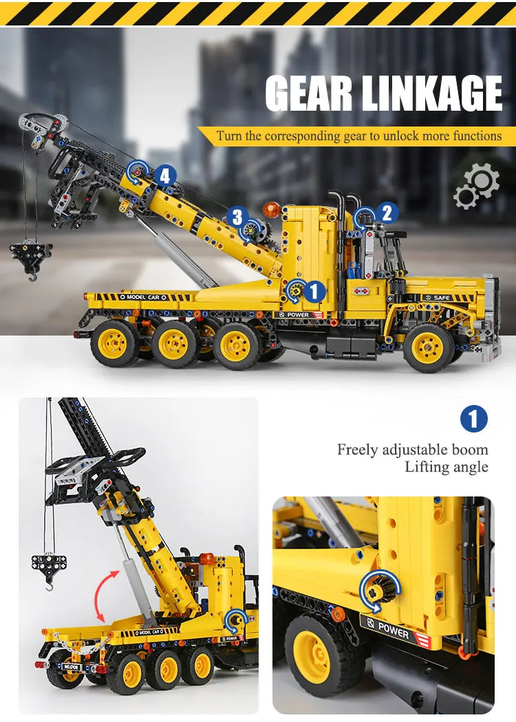 Mould King 17011 Technical MOC-43434 Heavy-duty Tow Truck Building Blocks City Engeineering Bricks Car Toys Christmas Gifts