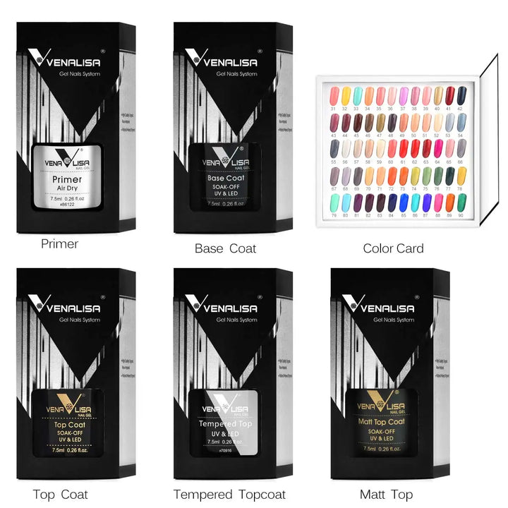 VENALISA VIP4 Kit Nail Gel Polish HEMA FREE Full Coverage 36/60 Color Gel Pigment Professional Nail Art Long-lasting Gel Varnish