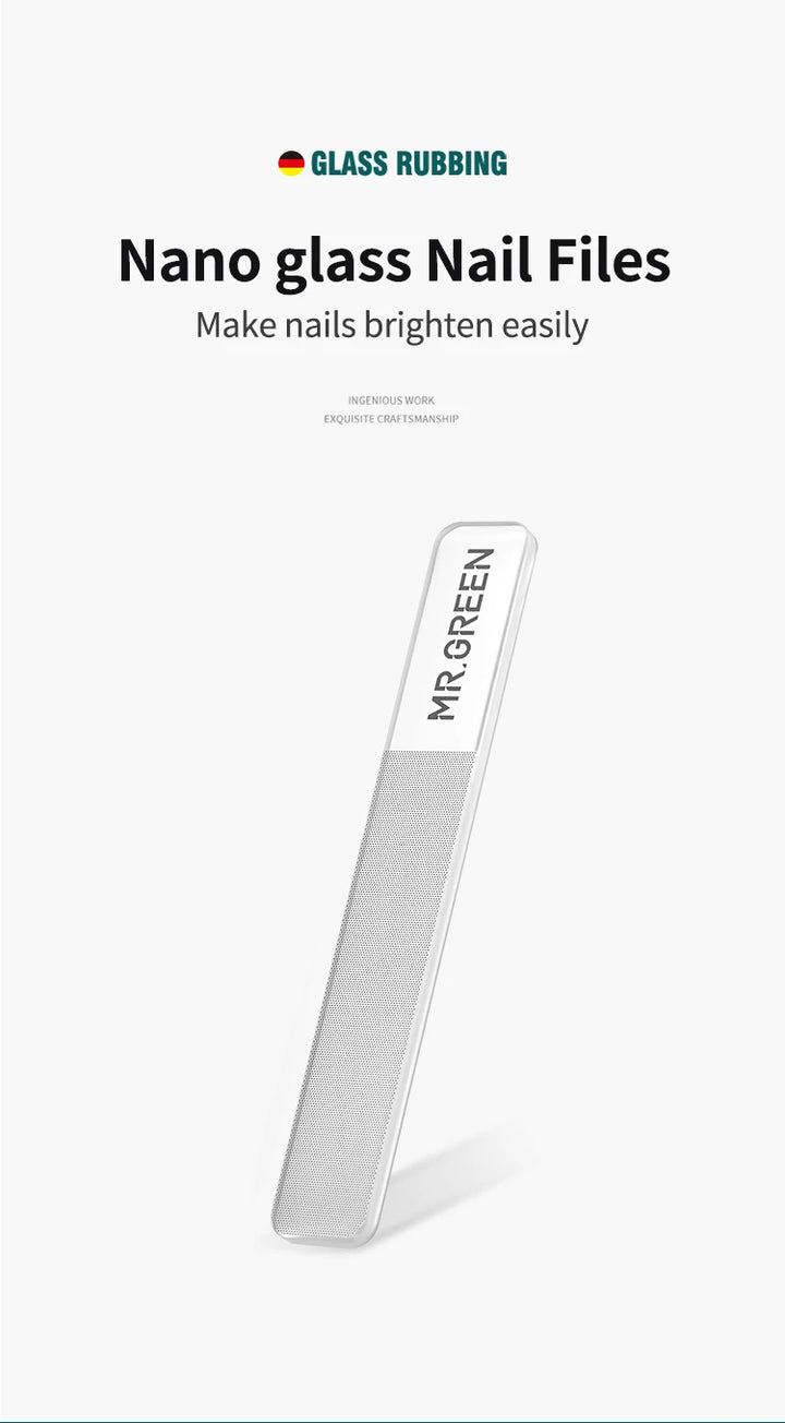 MR.GREEN  Nano Glass Nail Files Professional Polishing Manicure Art Tool  Washable make nails brighten easily like nail polish