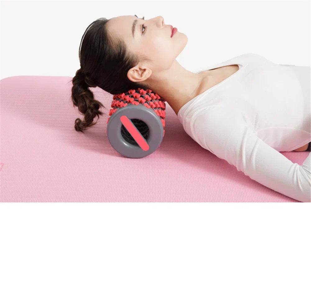 Adjustable Yoga Column ABS Massage Roller, Portable Yoga Brick for Leg, Back Muscle Axis, Relaxation, 13.3-35cm, THANKSLEE