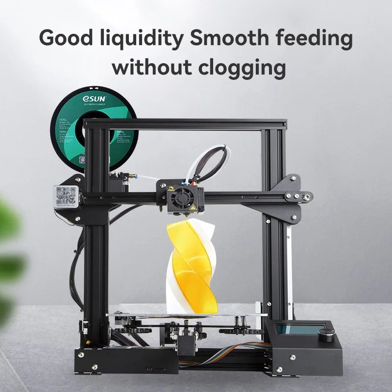 eSUN PETG Filament 1.75mm,3D Printer Filament PETG Accuracy +/- 0.05mm,1KG 2.2LBS Spool 3D Printing Materials for 3D Printers