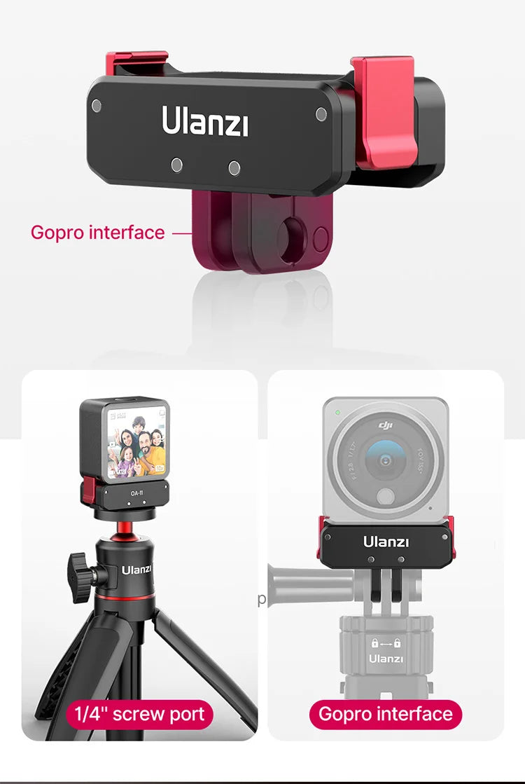 Ulanzi MT-50 Magnetic Tripod for Dji Osmo Action 5 4 3 Adjustable Underwater Selfie Stick Stand Mount Action Camera Accessories