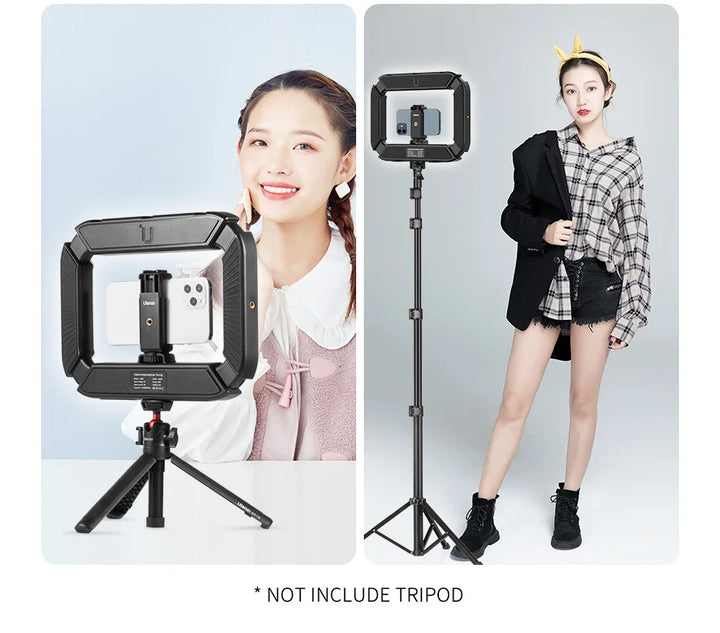 Ulanzi U-200 Ring Light Photography Led Video light BI-color Camera With phone clip cold shoe for Youtube Live Rig lamp